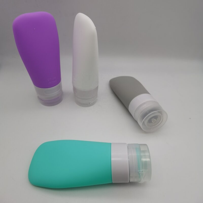 Silicone Travel Container Bottles Factory - OEM/ODM Custom 2oz Squeezable Silicone Travel Container Bottles Set