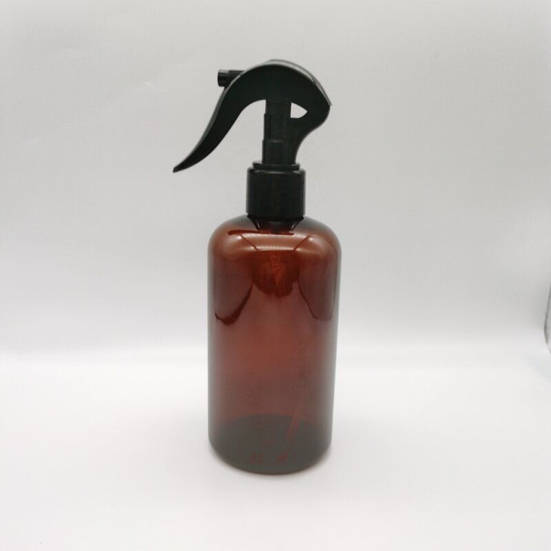 Hair Oil PET Bottles Factory - OEM/ODM Custom 16oz 500ml Amber Hair Oil Conditioner Pet Bottles with Trigger Sprayers