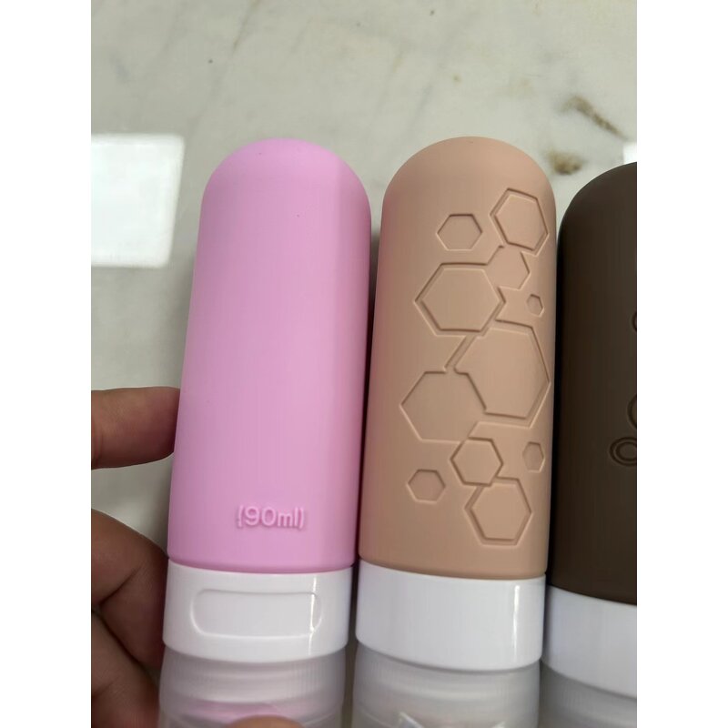 Silicone Shampoo Bottles Manufacturer - OEM/ODM Custom 90ml Silicone Squeezable Shampoo Bottles Travel Friendly Leakproof