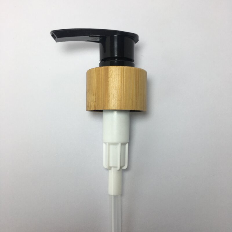PP Plastic Bamboo Pump Factory - OEM/ODM Custom 24/410 PP Plastic Bamboo Wooden Dispenser Pump for Shampoo Bottle