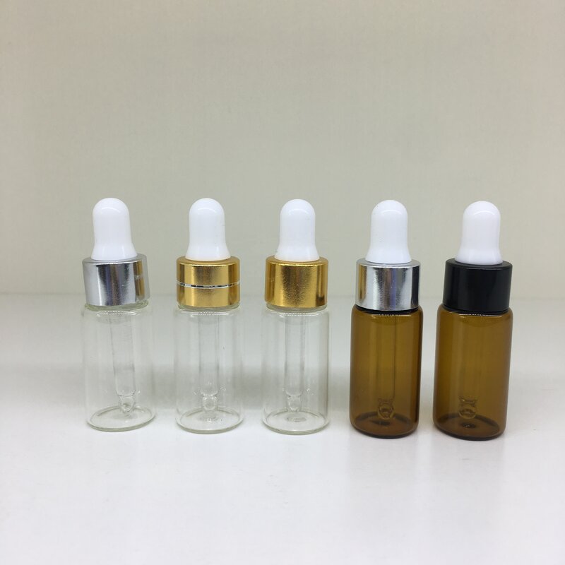 Mini Sample Vials Glass Vial Factory - OEM/ODM Custom 1-5ml Mini Sample Vials Glass Vial with Dropper Essential Oil