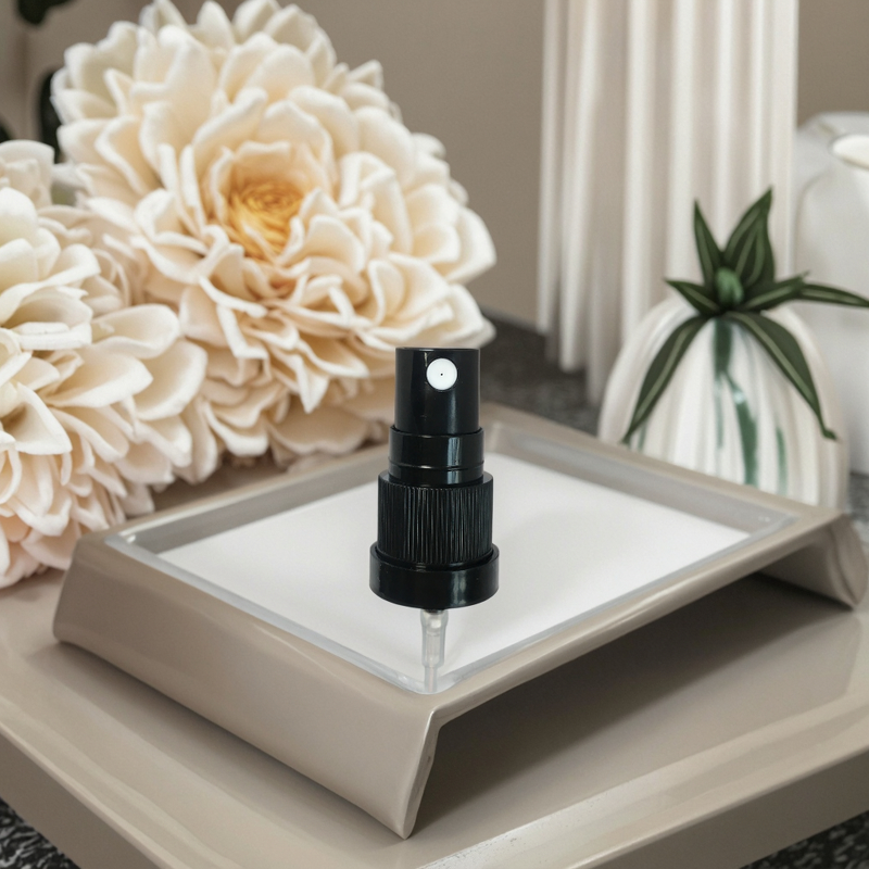 Plastic Pump Sprayer Factory - OEM/ODM Custom 18-415 Plastic Pump Sprayer with Black Cap Fine Mist for Cosmetics