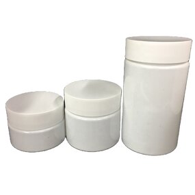 Wide Mouth PET Jar Factory - OEM/ODM Custom 60-250ml White Black Wide Mouth PET Jar with Childproof Cap