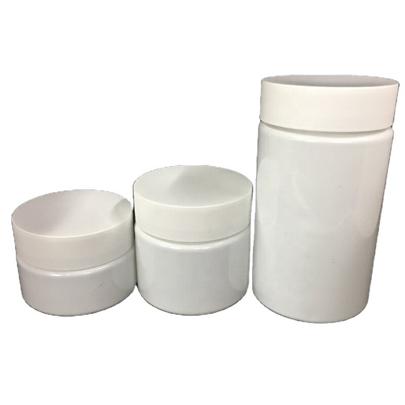 Wide Mouth PET Jar Factory - OEM/ODM Custom 60-250ml White Black Wide Mouth PET Jar with Childproof Cap