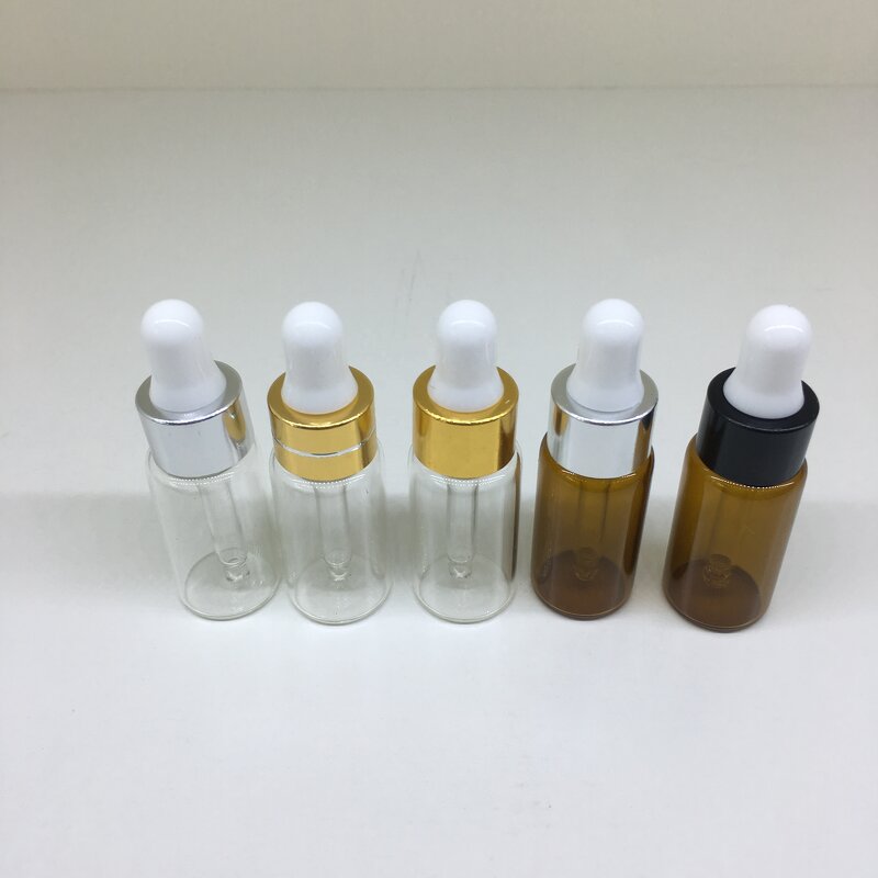 Mini Sample Vials Glass Vial Factory - OEM/ODM Custom 1-5ml Mini Sample Vials Glass Vial with Dropper Essential Oil