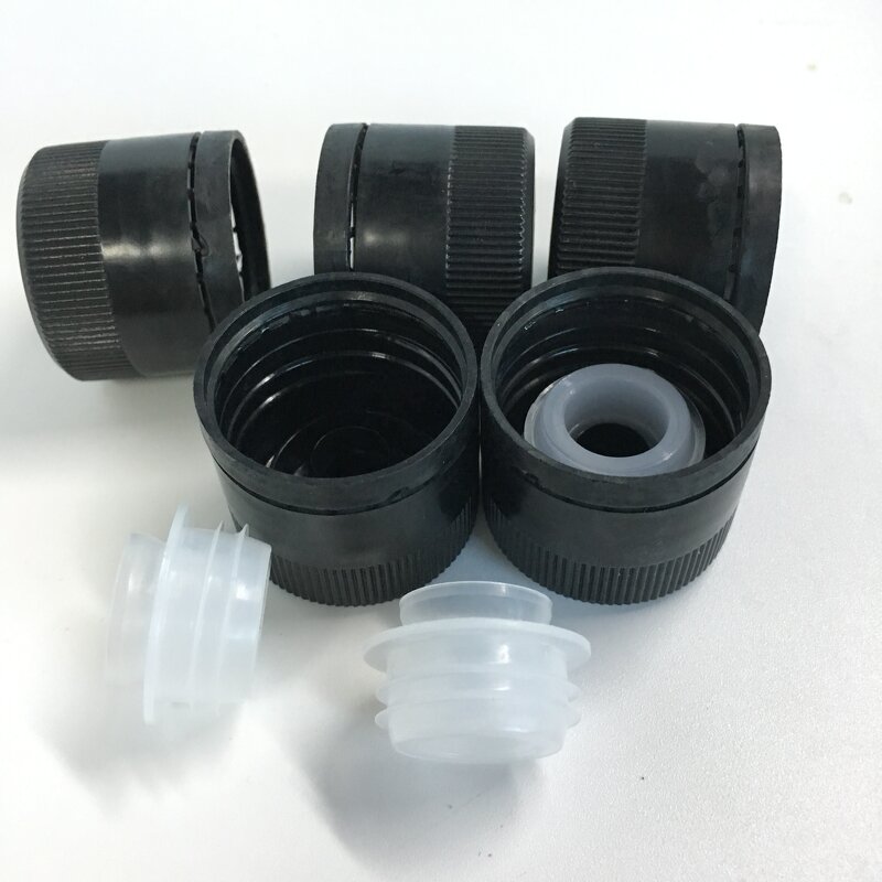 Black PP Tamper Evident Pourer Caps Factory - OEM/ODM Custom 31-500 Black PP Plastic Tamper Evident Pourer Caps