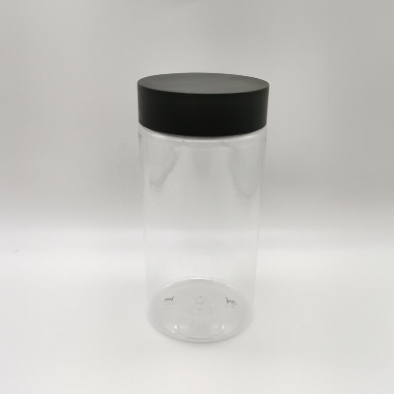 White Black PET Straight Jar Manufacturer - OEM/ODM Custom 2-8oz White Black PET Straight Jar with Child Resistant Cap