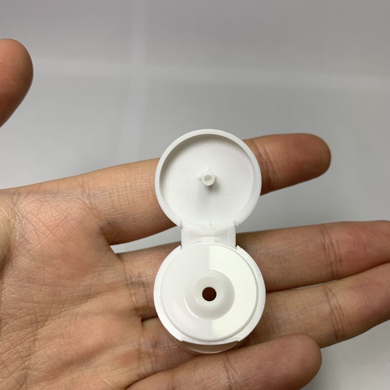 Hinged Flip Top Cap Manufacturer - OEM/ODM Custom 20-28mm White PP Smooth Hinged Flip Top Plastic Snap Cap Dispensing