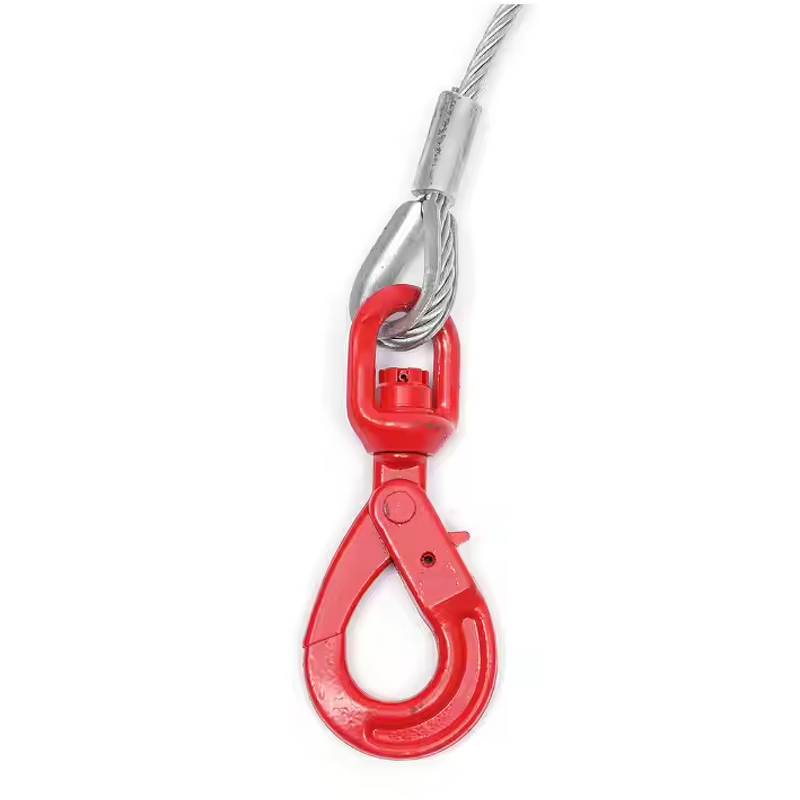 Self-Locking Swivel Hook Manufacturer - Steel Winch Cable Wire Rope Accessory
