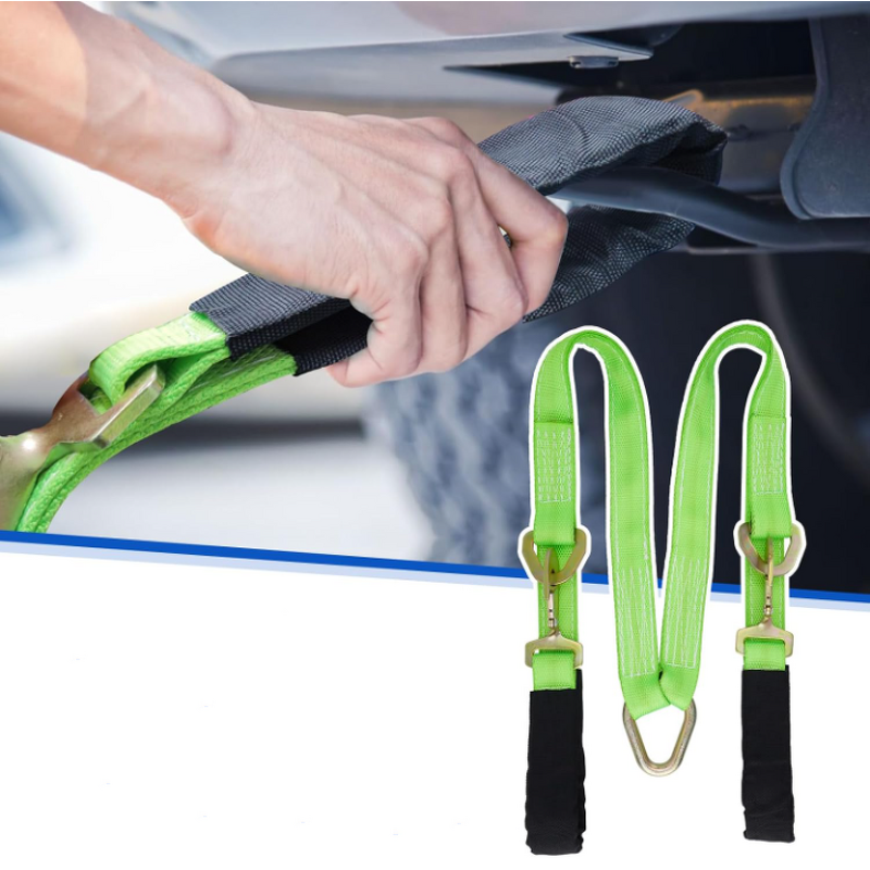 Trailer Tow Strap Manufacturer - 4700 Lbs Polyester with Snap Hook V Bridle