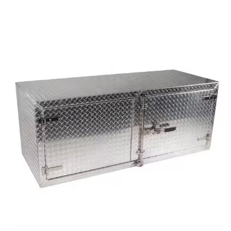 Truck Tool Box Manufacturer - Aluminum Underbody Diamond Plate with Paddle Lock