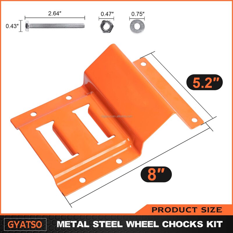 Wheel Chock Kit Manufacturer - Orange Heavy Duty Trailer Strap Tie-down System