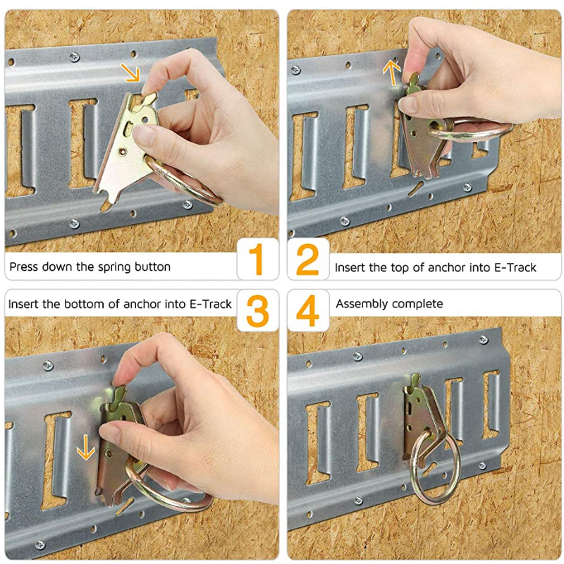 E Track Manufacturer - 10' Horizontal Galvanized Steel Logistic Tie Down Rail