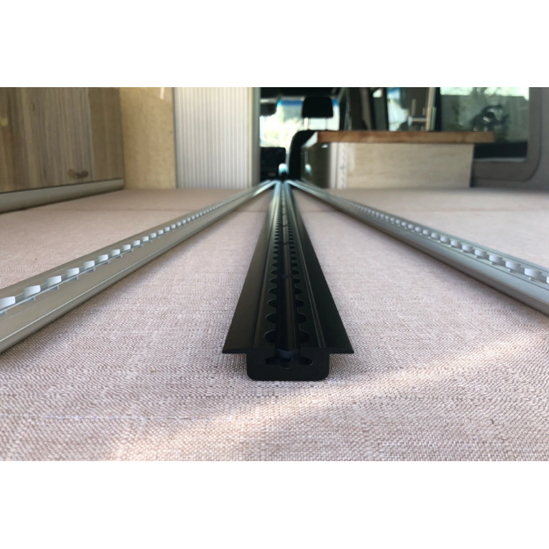 L-Track Manufacturer - 6 Foot Black Anodized Aluminum for Motorcycle Tie Down