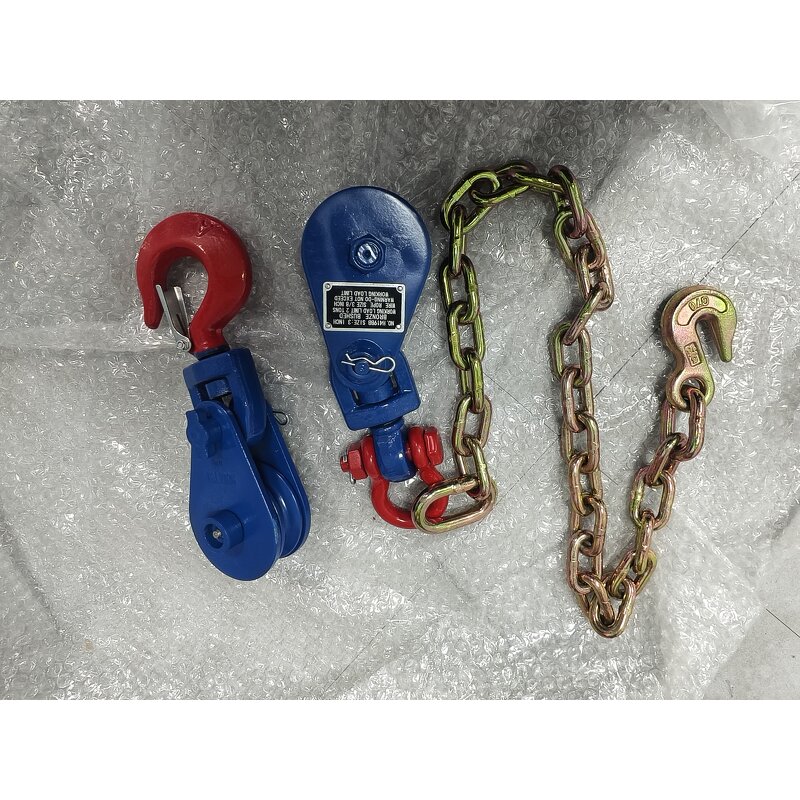 Snatch Block Manufacturer - 4 Ton with Hook and Shackle 4.5\" Sheave