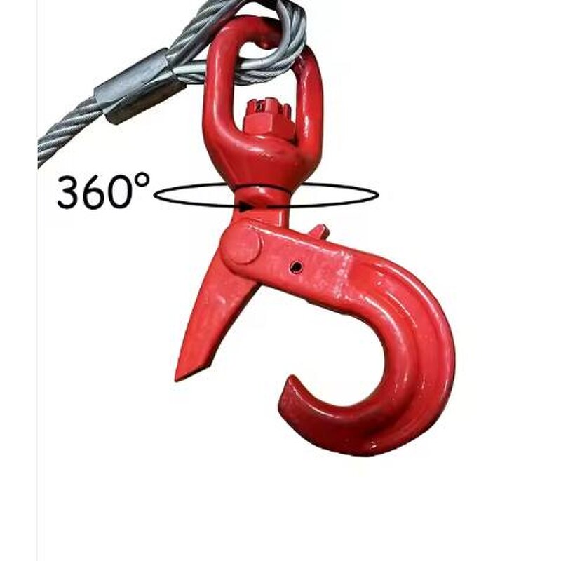 Self-Locking Swivel Hook Manufacturer - Steel Winch Cable Wire Rope Accessory