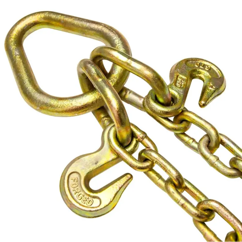 V Bridle Chain Manufacturer - GYATSO G80 5/16\"X2 FT with J Hooks Grab Hooks