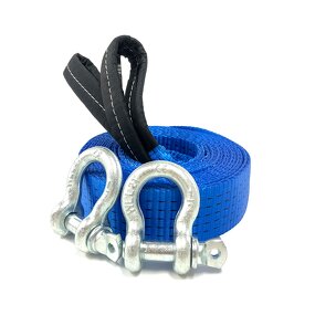 Towing Strap Manufacturer - OEM Custom 50mm Polyester Racing Car with Shackle