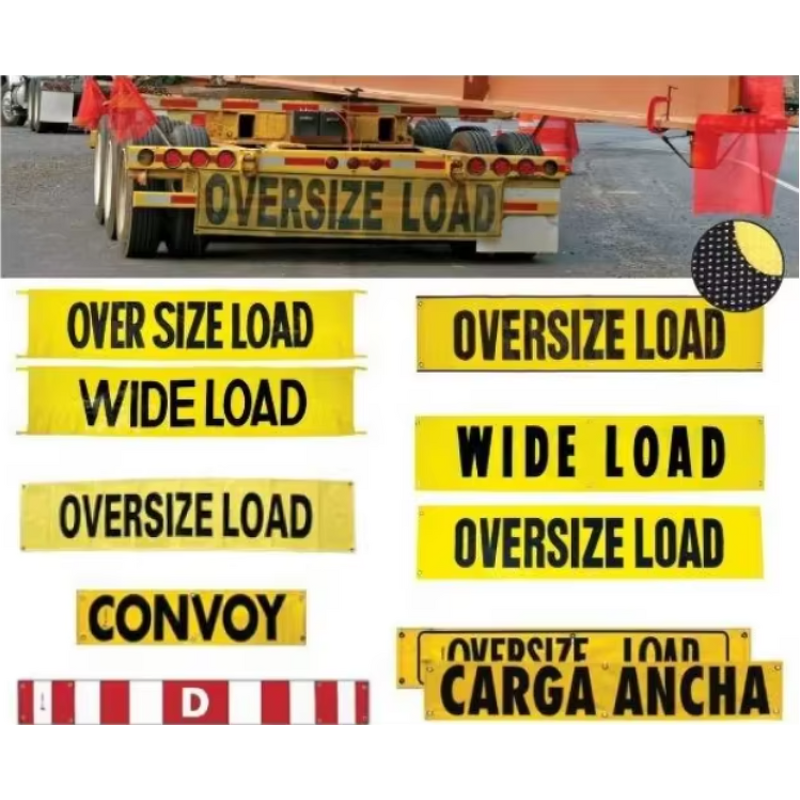 Trailer Load Banner Manufacturer - PVC Reflective Oversize Load Sign Canadian