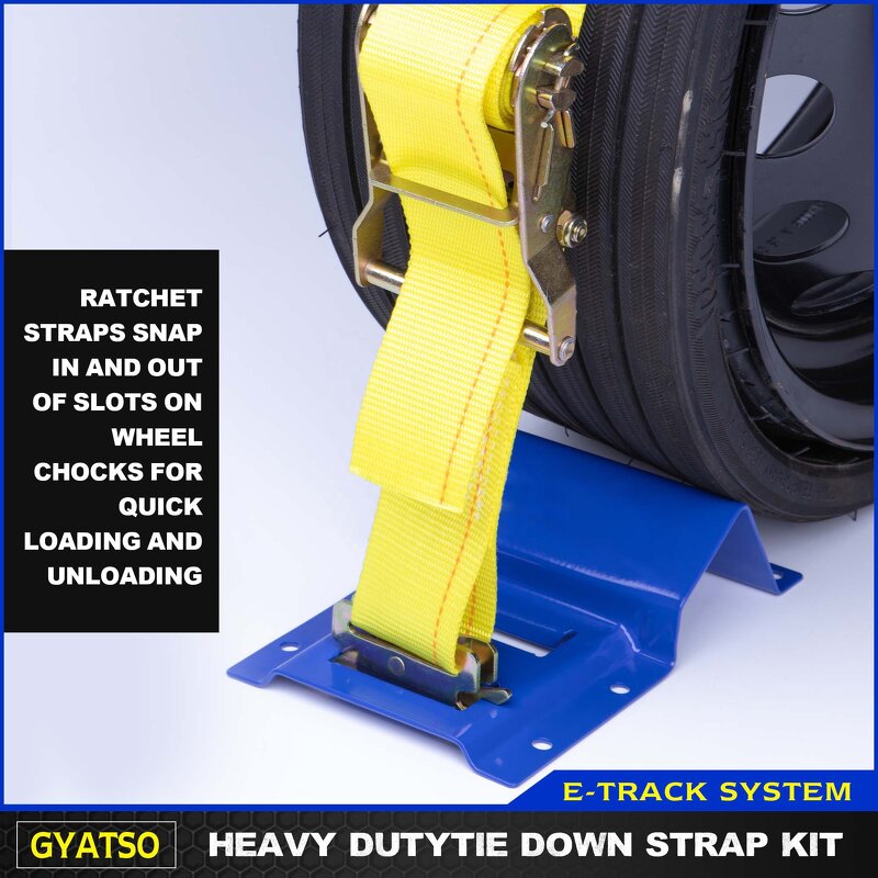 Wheel Chock Kit Manufacturer - Heavy Duty Trailer Strap Tie Down System