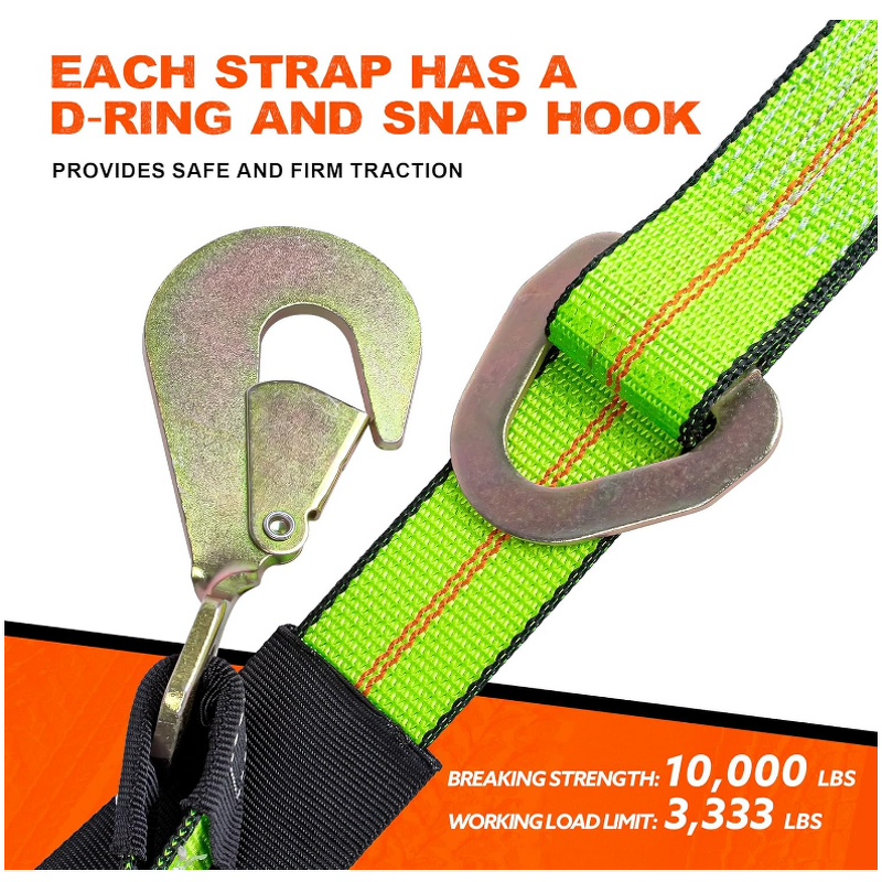 Axle V-Bridle Strap Manufacturer - Heavy Duty with Snap Hooks D Ring Middle