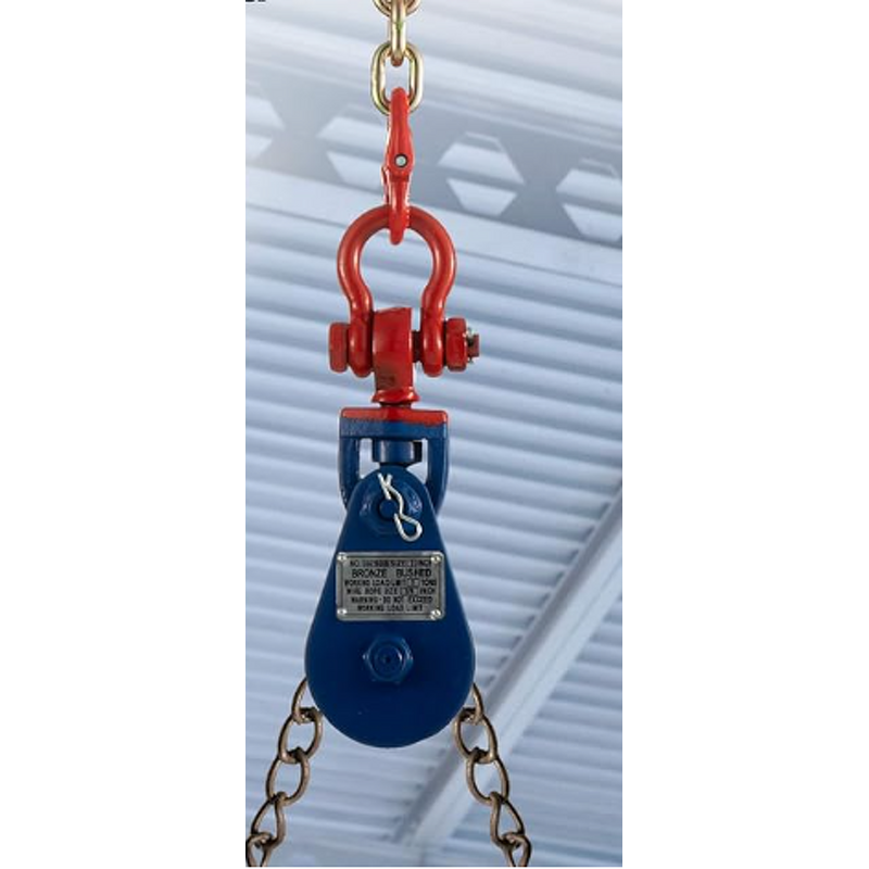 Snatch Block Manufacturer - 4 Ton with Hook and Shackle 4.5\" Sheave