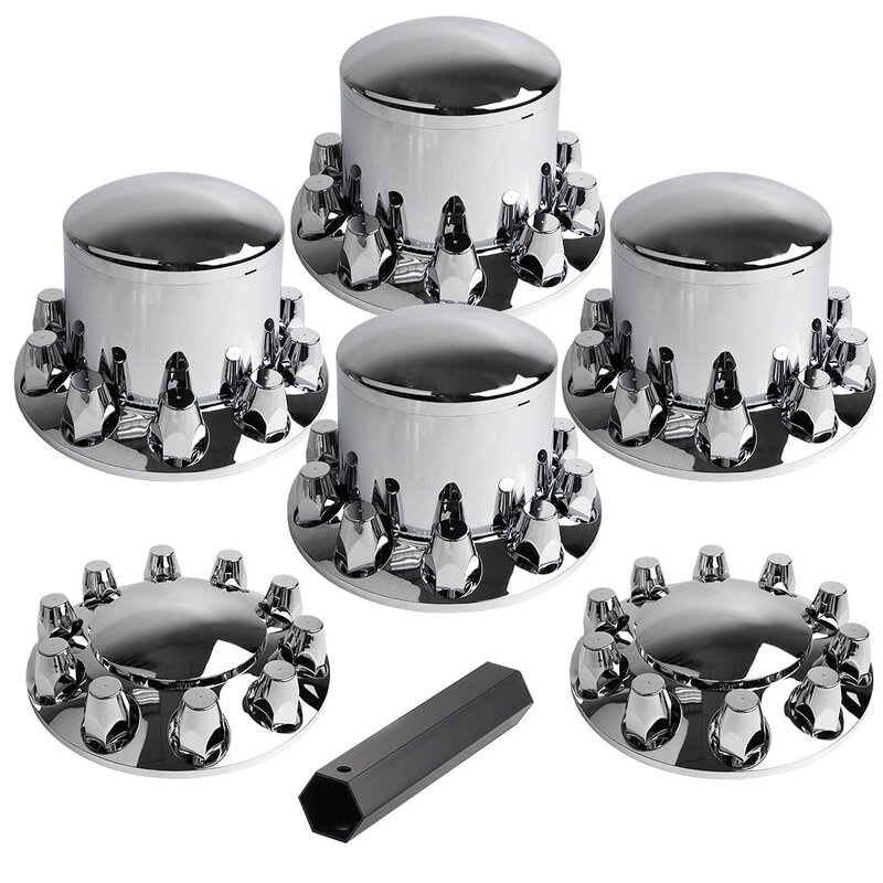 Combo Kit Manufacturer - 33mm Chrome Dome Threaded Nut Cover for Trucks