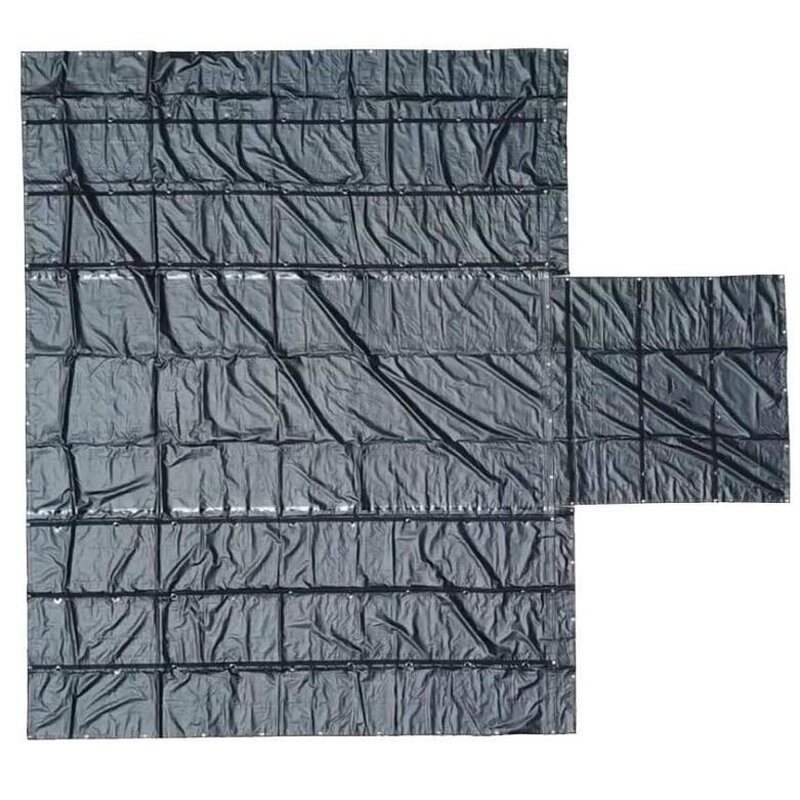 Flatbed Truck Cover Manufacturer - 18' X 24' 18oz Black PVC Coated Steel Tarp