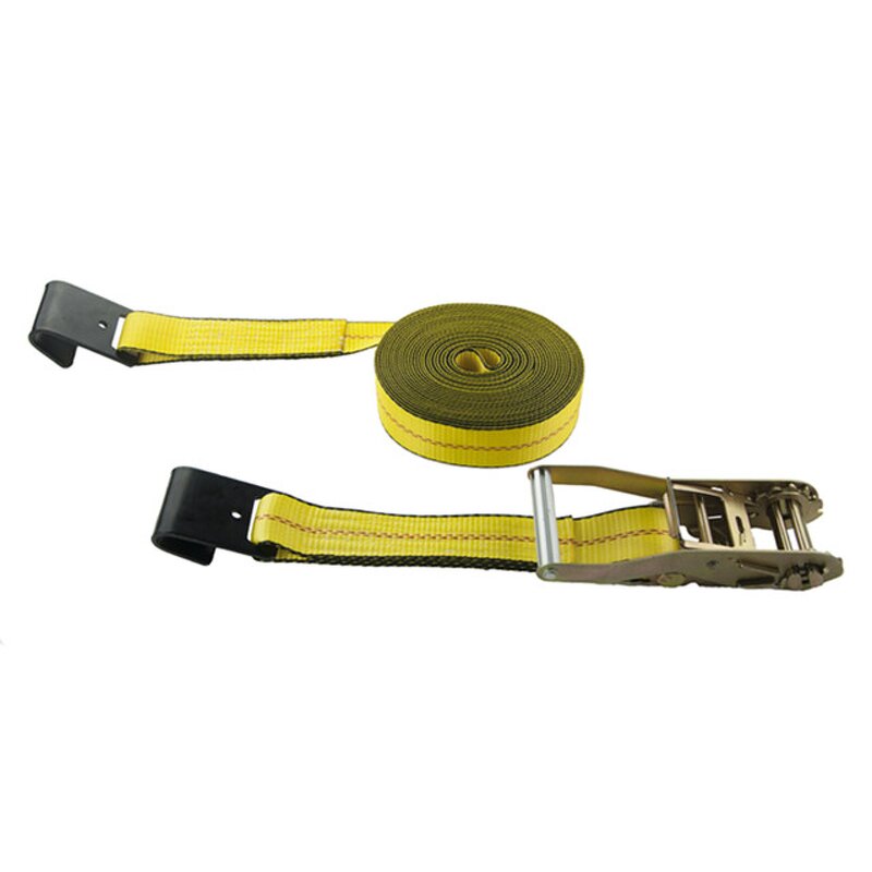 Ratchet Tie Down Straps Manufacturer - OEM Custom 50mm Black Webbing with Flat Hook
