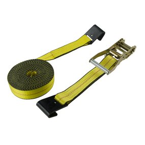 Ratchet Tie Down Straps Manufacturer - OEM Custom 50mm Black Webbing with Flat Hook