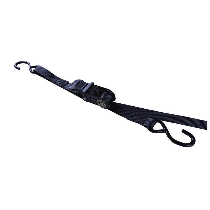 Battery Tie Down Manufacturer - Black Ratchet Straps with S Hook