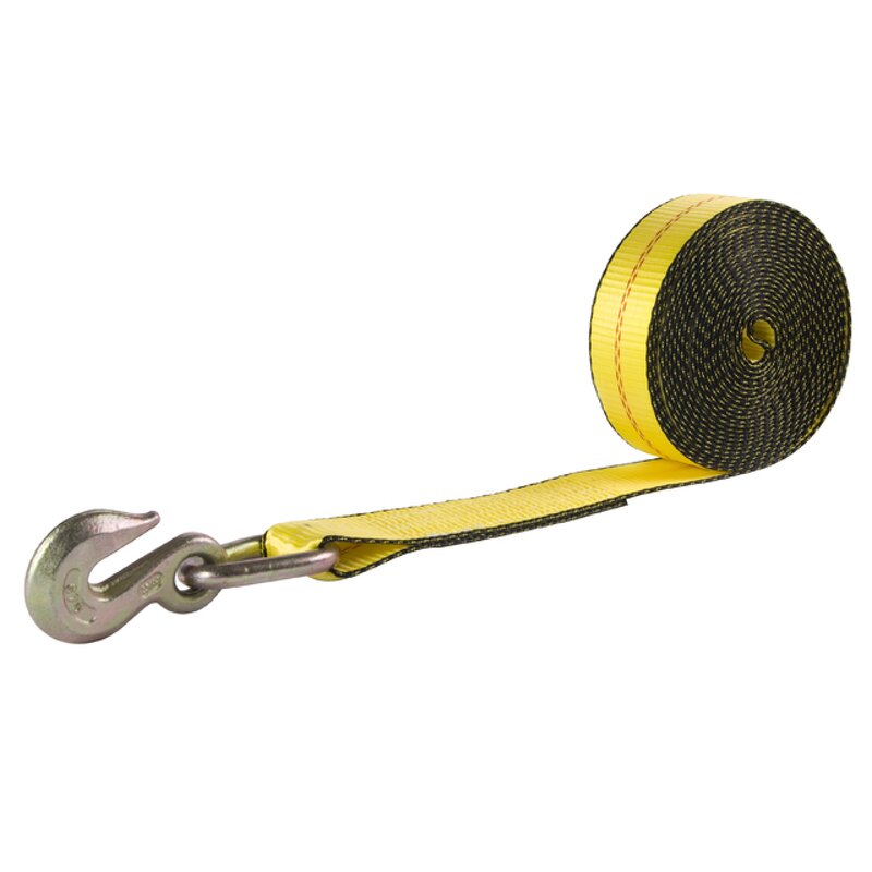 Ratchet Tie Down Strap Manufacturer - 2 Inch Yellow with Slip Hook for Winch