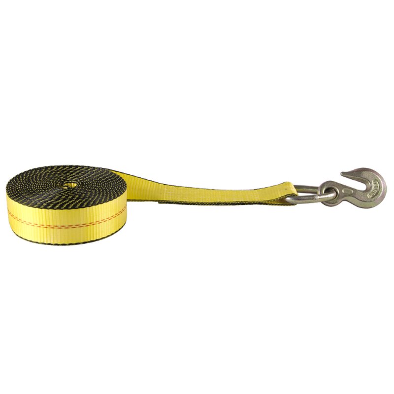 Ratchet Tie Down Strap Manufacturer - 2 Inch Yellow with Slip Hook for Winch