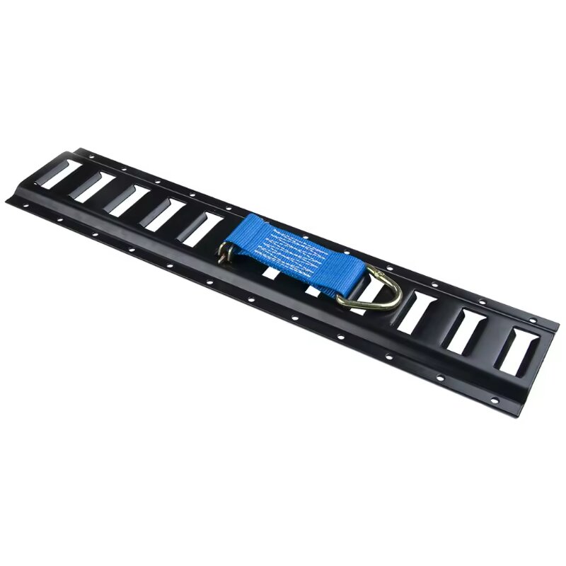 E-Track Rails Manufacturer - 5FT Powder-Coat Black Horizontal Galvanized