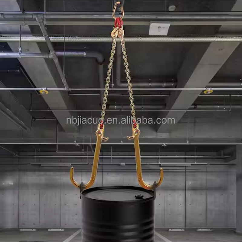 V Bridle Chain Manufacturer - GYATSO G80 5/16\"X2 FT with J Hooks Grab Hooks