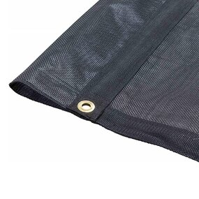 Dump Truck Cover Manufacturer - 10oz Black PVC Coated Woven Mesh Tarp