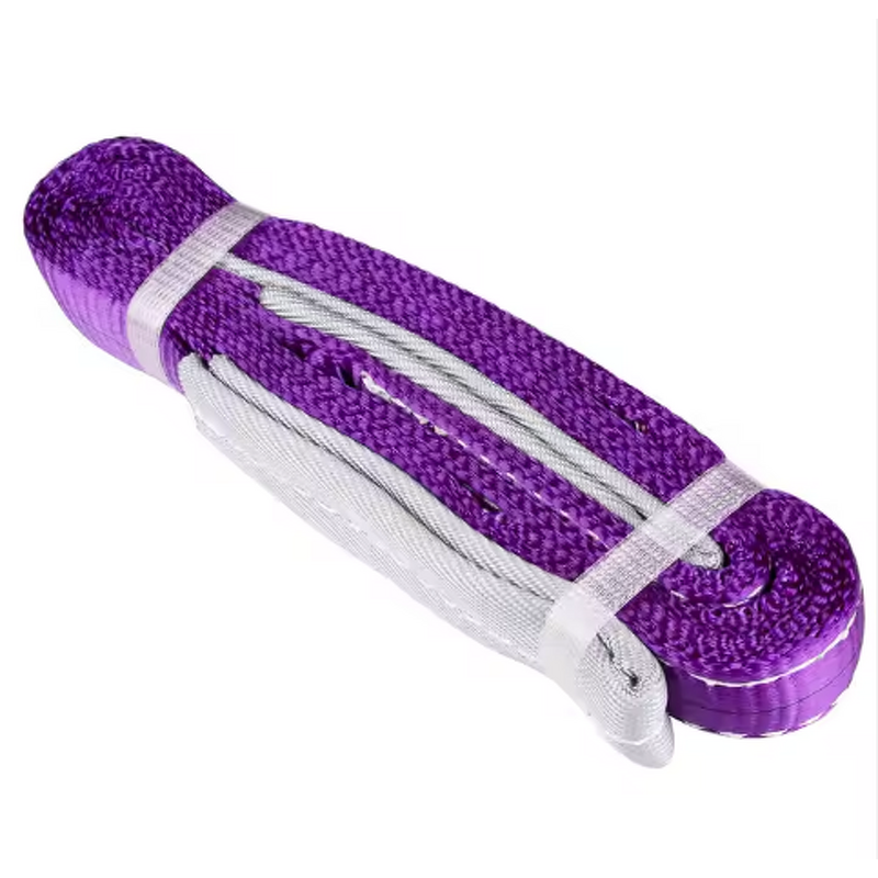 Flat Webbing Sling Manufacturer - Polyester with Reinforce Eye for Lifting