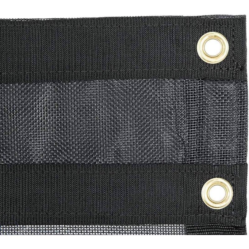 Dump Truck Cover Manufacturer - 10oz Black PVC Coated Woven Mesh Tarp