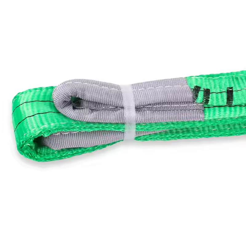 Flat Webbing Sling Manufacturer - 2000KG PES Polyester with Reinforce Eyes