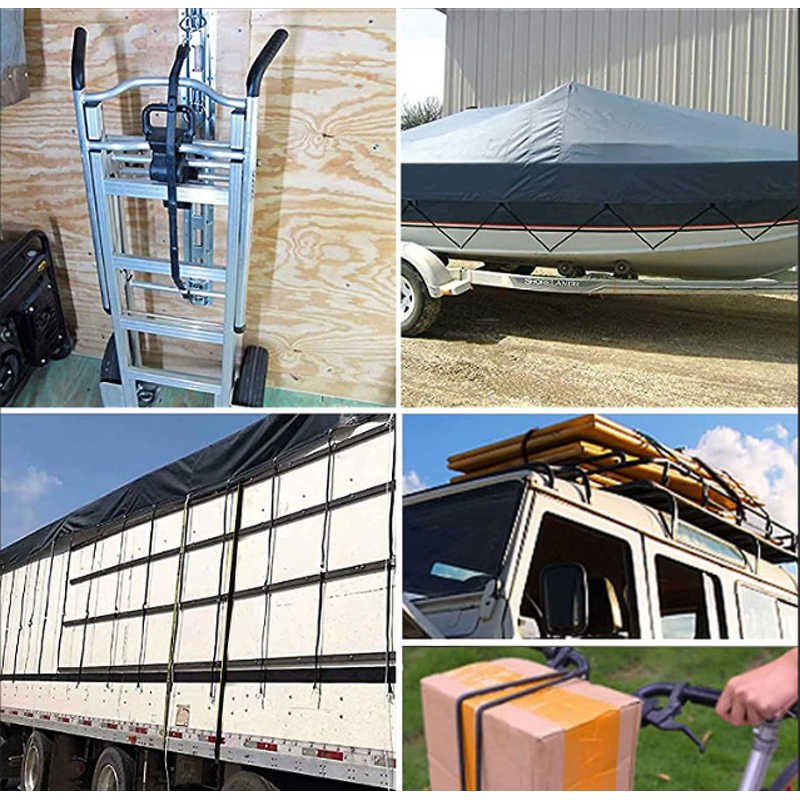 EPDM Tarpaulin Strap Manufacturer - Customizable Length with Metal S-Hook