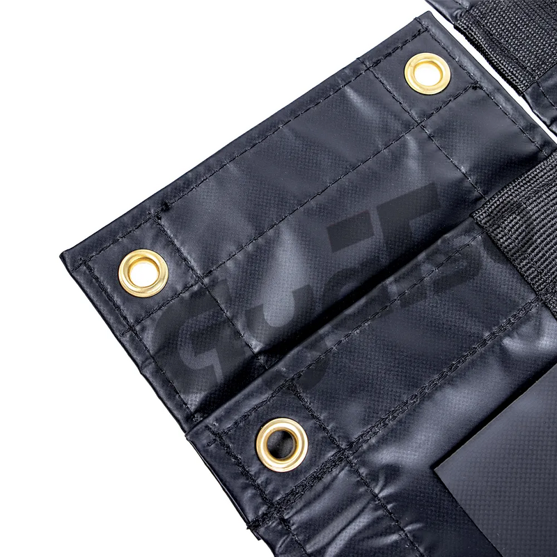 Flatbed Truck Cover Manufacturer - 18' X 24' 18oz Black PVC Coated Steel Tarp