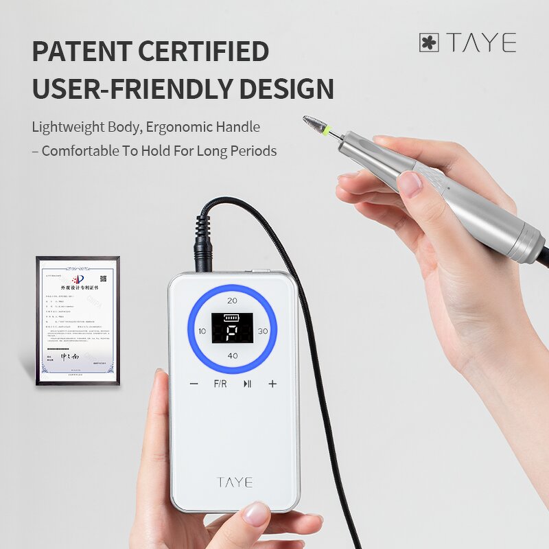 Rechargeable Mini Portable Nail Drill Machine Factory - OEM/ODM Custom Rechargeable Mini Portable Lightweight Manicure Salon Hollow Cup Drill