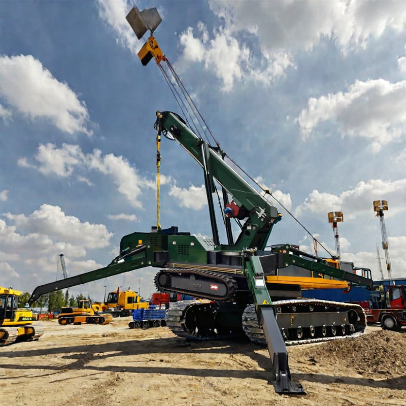 Mini Spider Crane Manufacturer - 3T to 8T Safe Sensors with Track