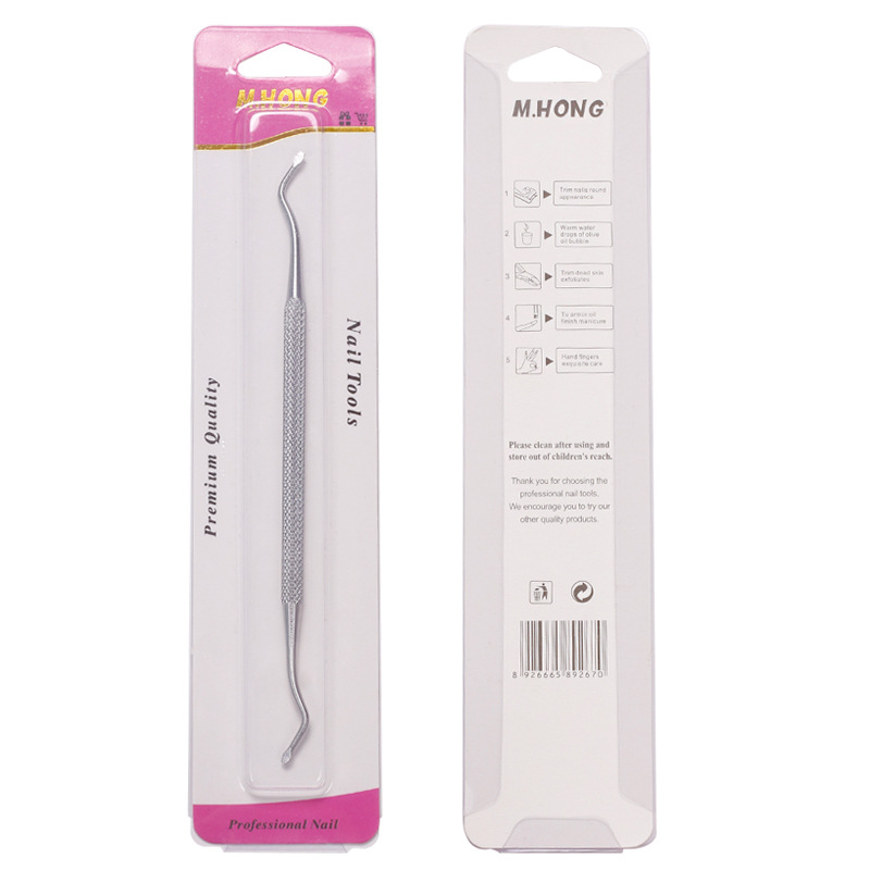 Stainless Steel Double-Headed Nail Trimmer Beauty Tool for Nail Groove Trimming File Cleaning Sharp Straight Blade Plastic