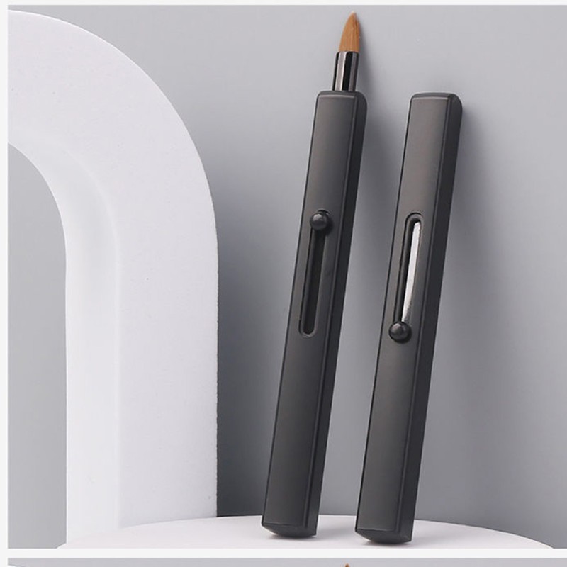 New Arrival Portable Dual End Square Retractable Lip Makeup Brush Professional Lip Stick Lip Gloss Concealer Brush