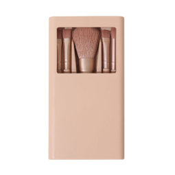 5pcs Travel Makeup Brush Set Portable Mini Makeup Brushes Soft Synthetic Hair Foundation Eyeshadow Beauty Tools with Mirror Box