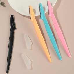 Wholesale Womens Plastic Netted Blade Stainless Steel Trimming Shaving Sharper razor Facial Eyebrow razor