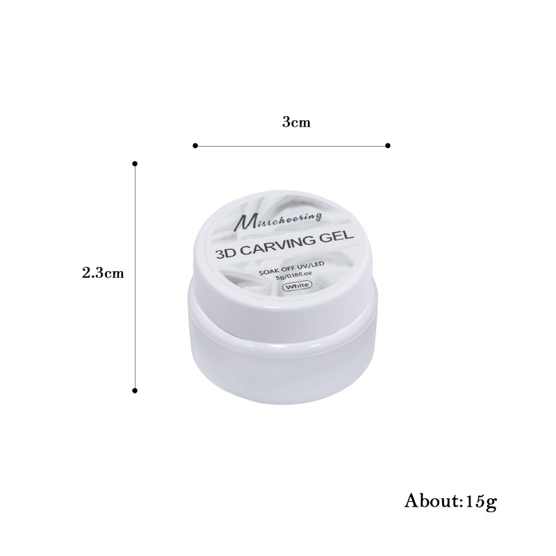 Special White Pearl Satin Glue for Nail Art Non-Sticky with Soft Candy Texture and 3D Shape LED Lamps