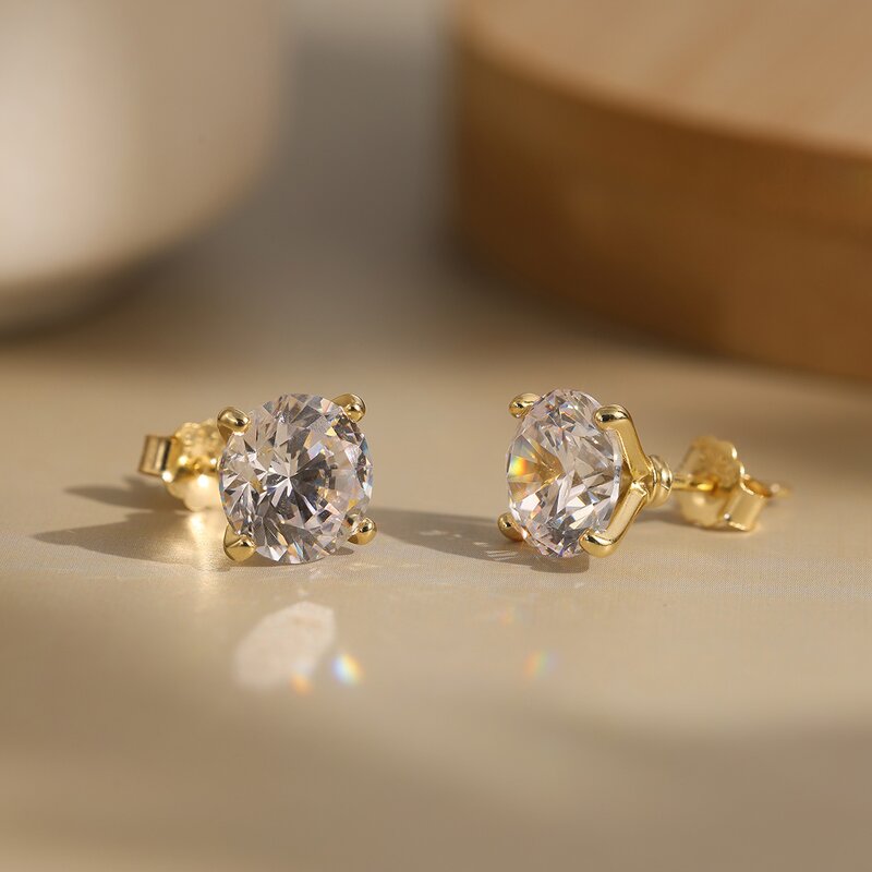 Moissanite Stud Earrings Factory - OEM/ODM Custom 10mm Pear Cut Moissanite Earrings Fashion Accessories 925 Silver