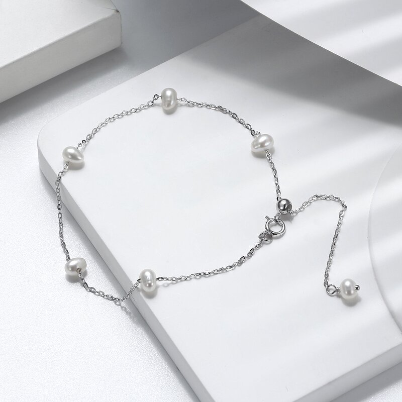 Adjustable Bracelet Factory - OEM/ODM Custom 925 Silver 14K Gold Adjustable Cultured Freshwater Pearl Bracelet